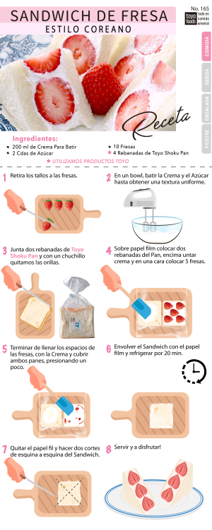 SANDWICH DE FRESA ESTILO COREANO