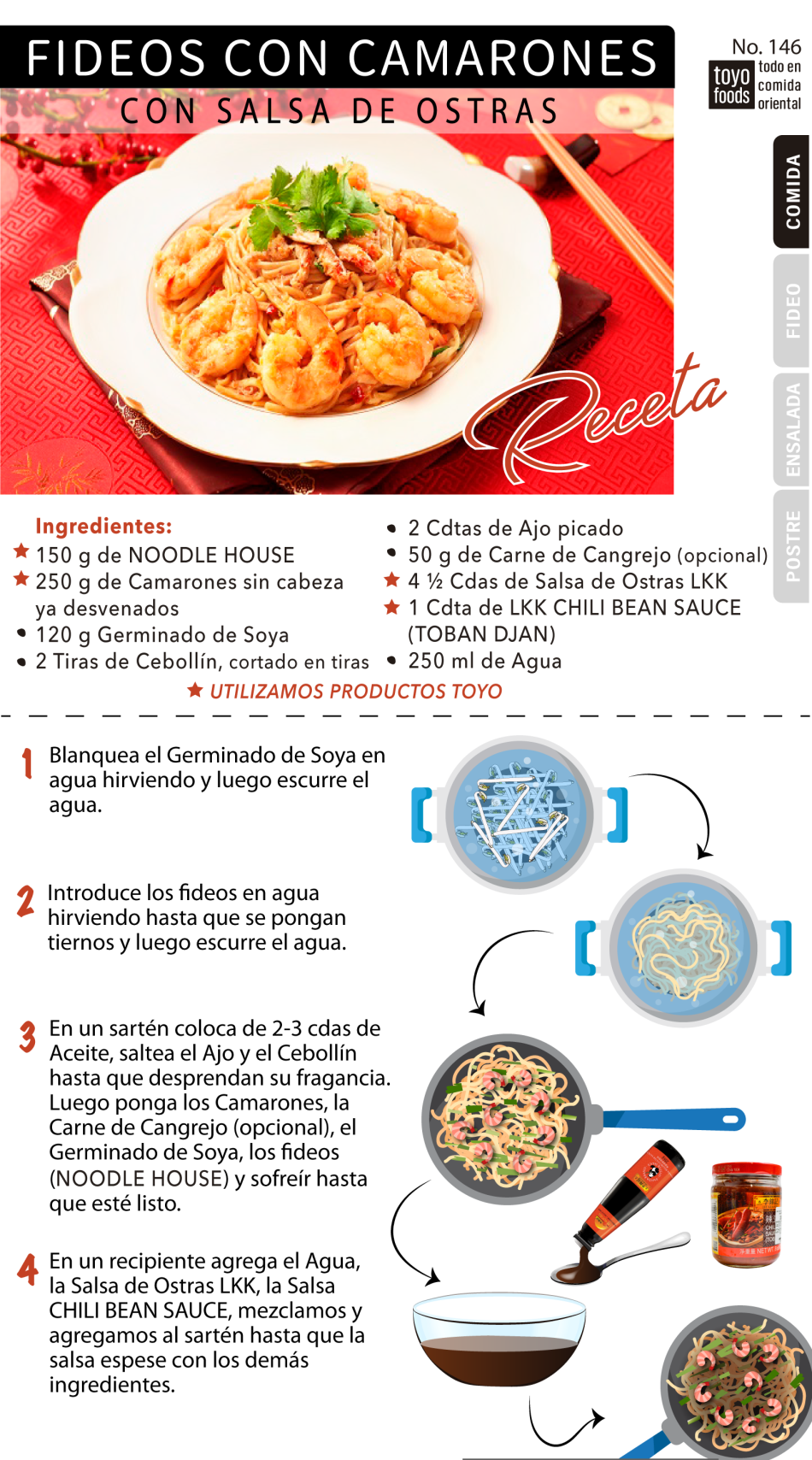 FIDEOS CON CAMARONES